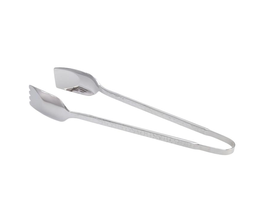 SS Hammered Tongs 9.75"