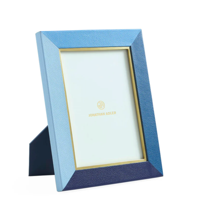 Leather Frame Blue 5X7