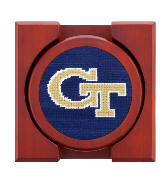 Georgia Tech Needlepoint Coaster Set