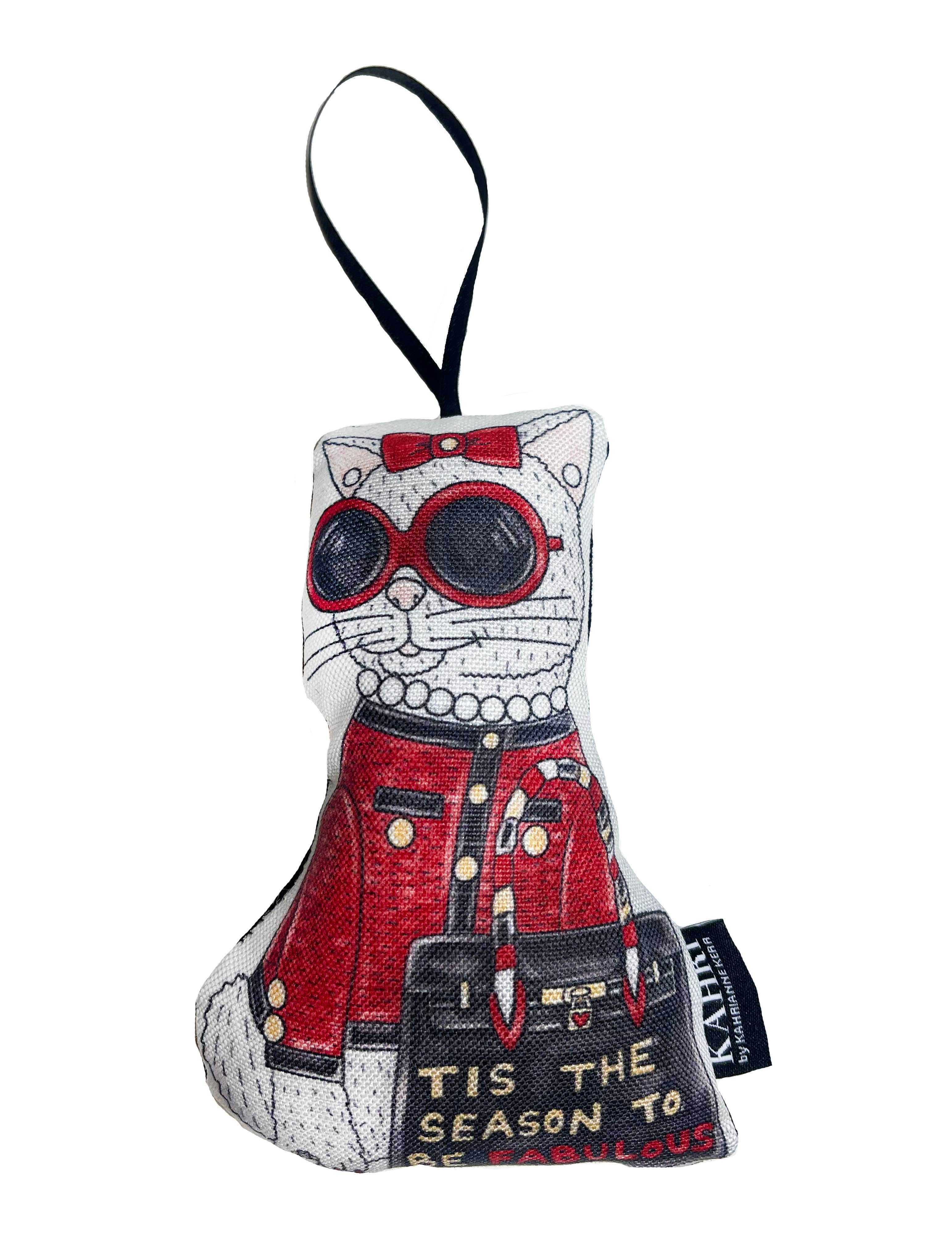 Holiday Fabulous Cat Ornament