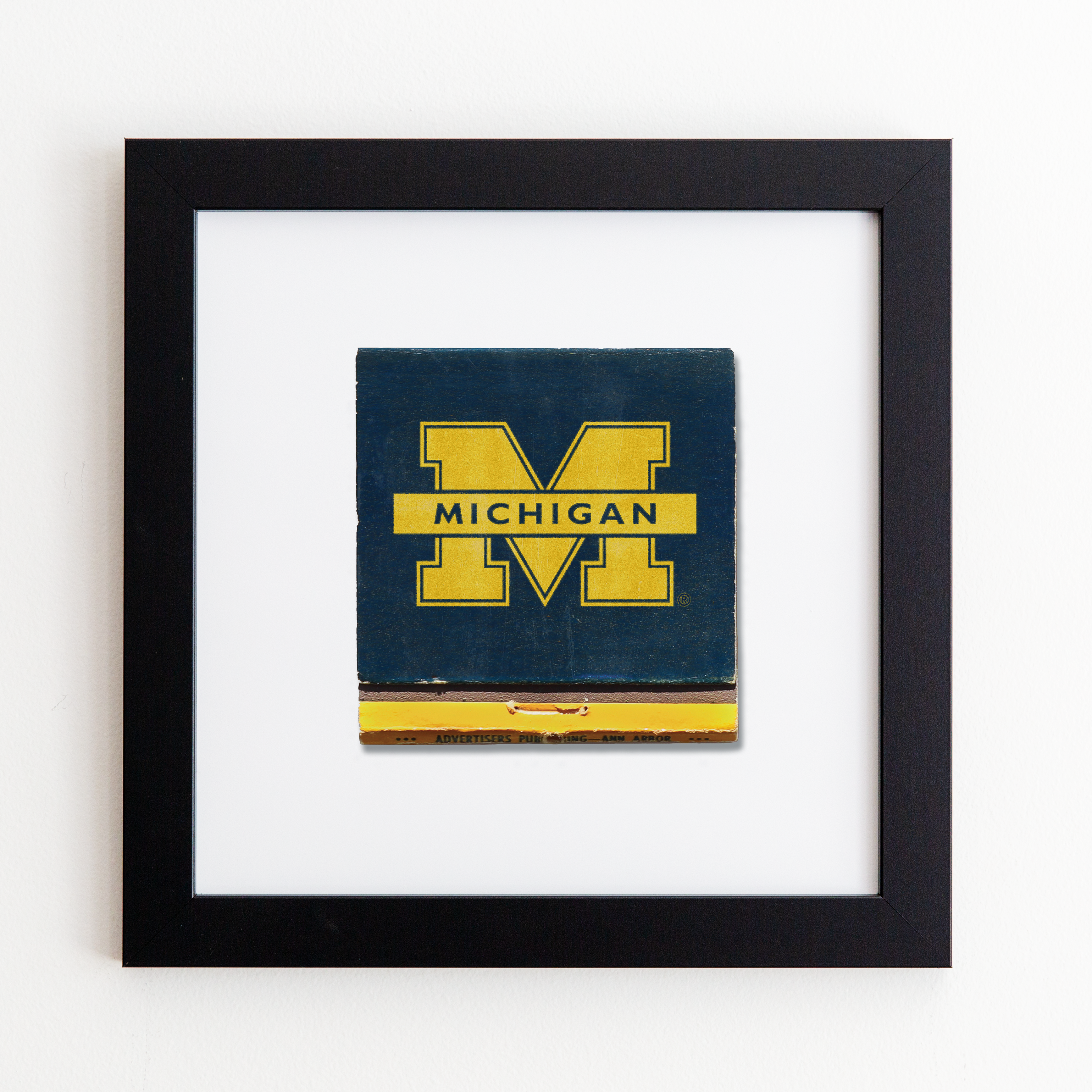 Michigan Matchbook Print in Black Frame