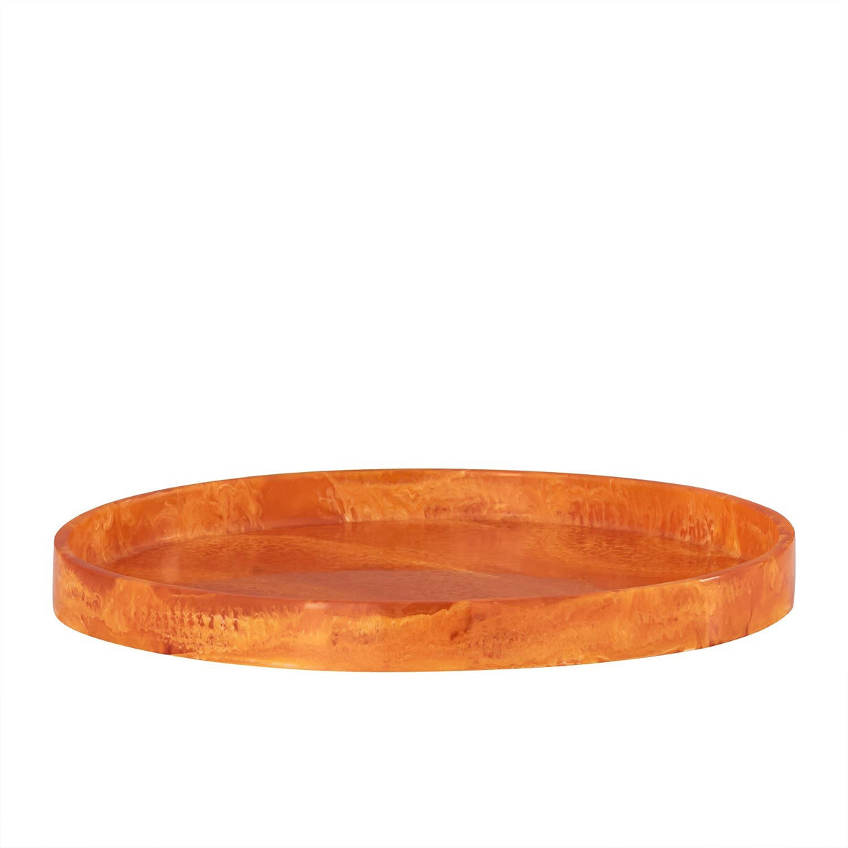 Large Resin Round Tray - Orange