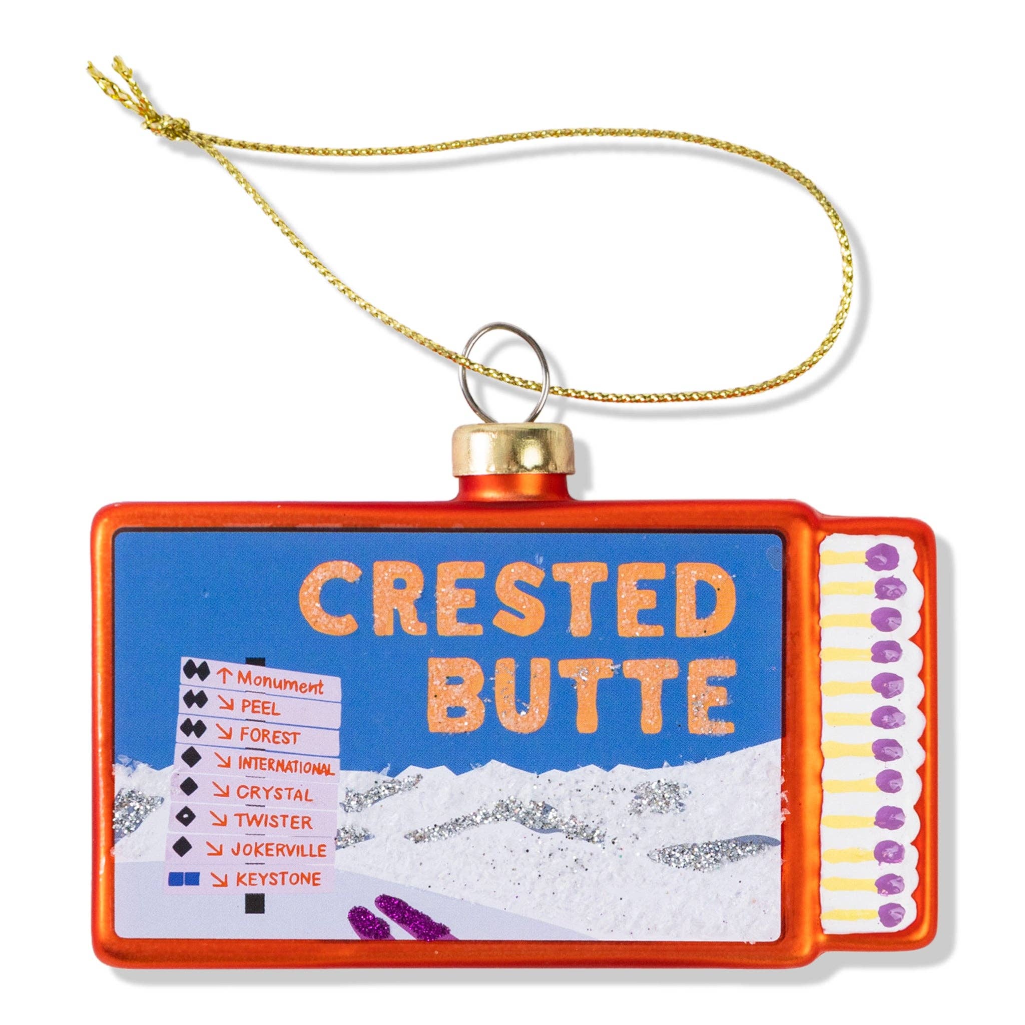 Matchbook Ornament - Crested Butte