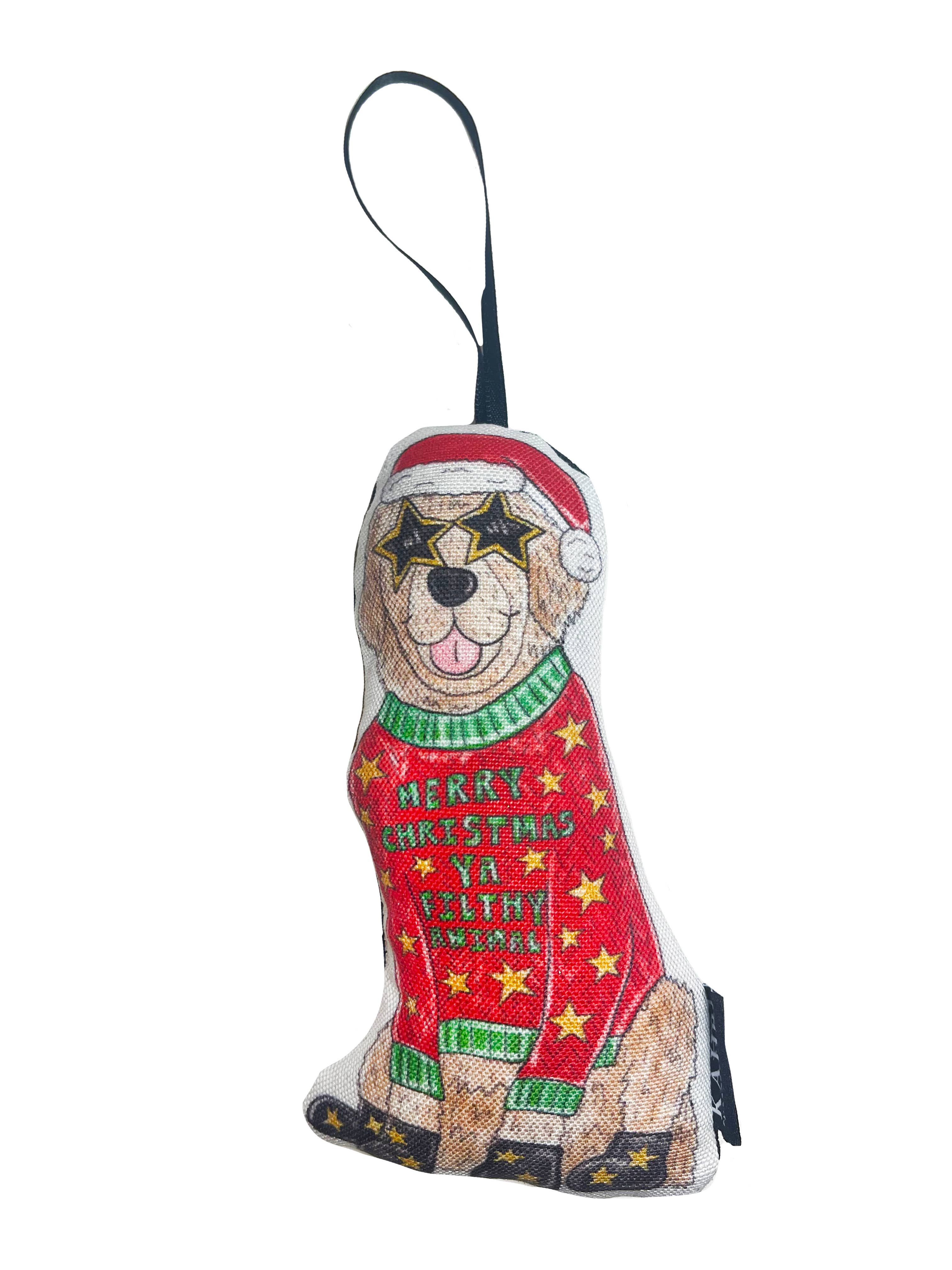Holiday Golden Retriever Ornament