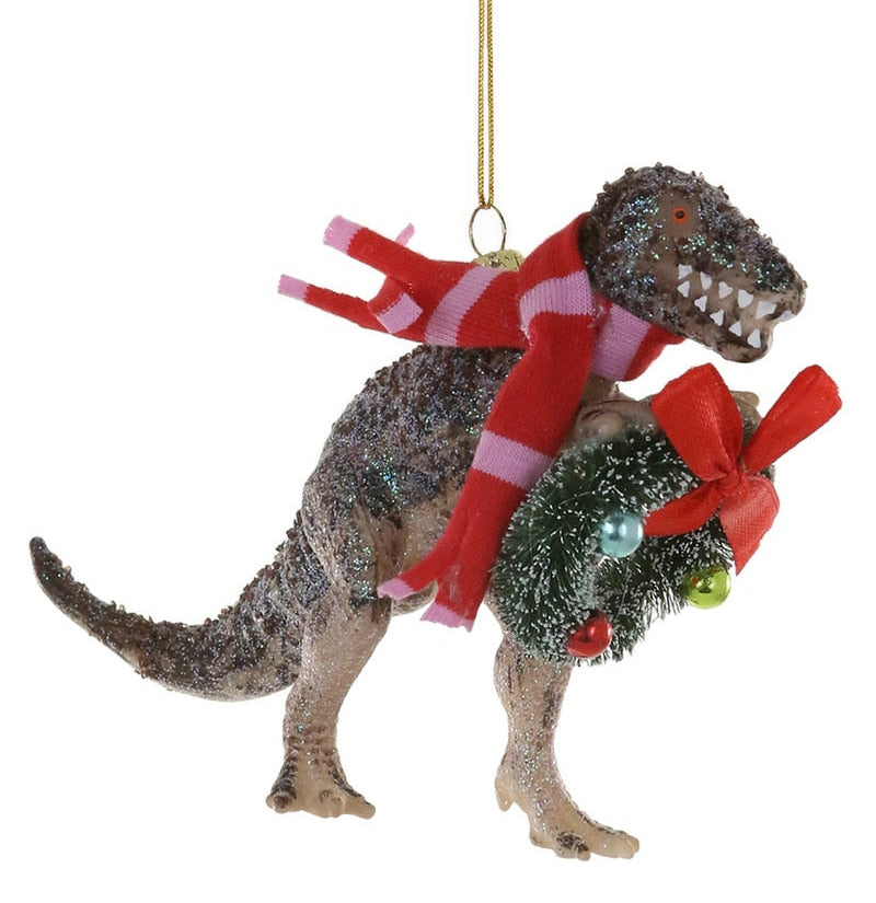 FESTIVE T-REX ORNAMENT