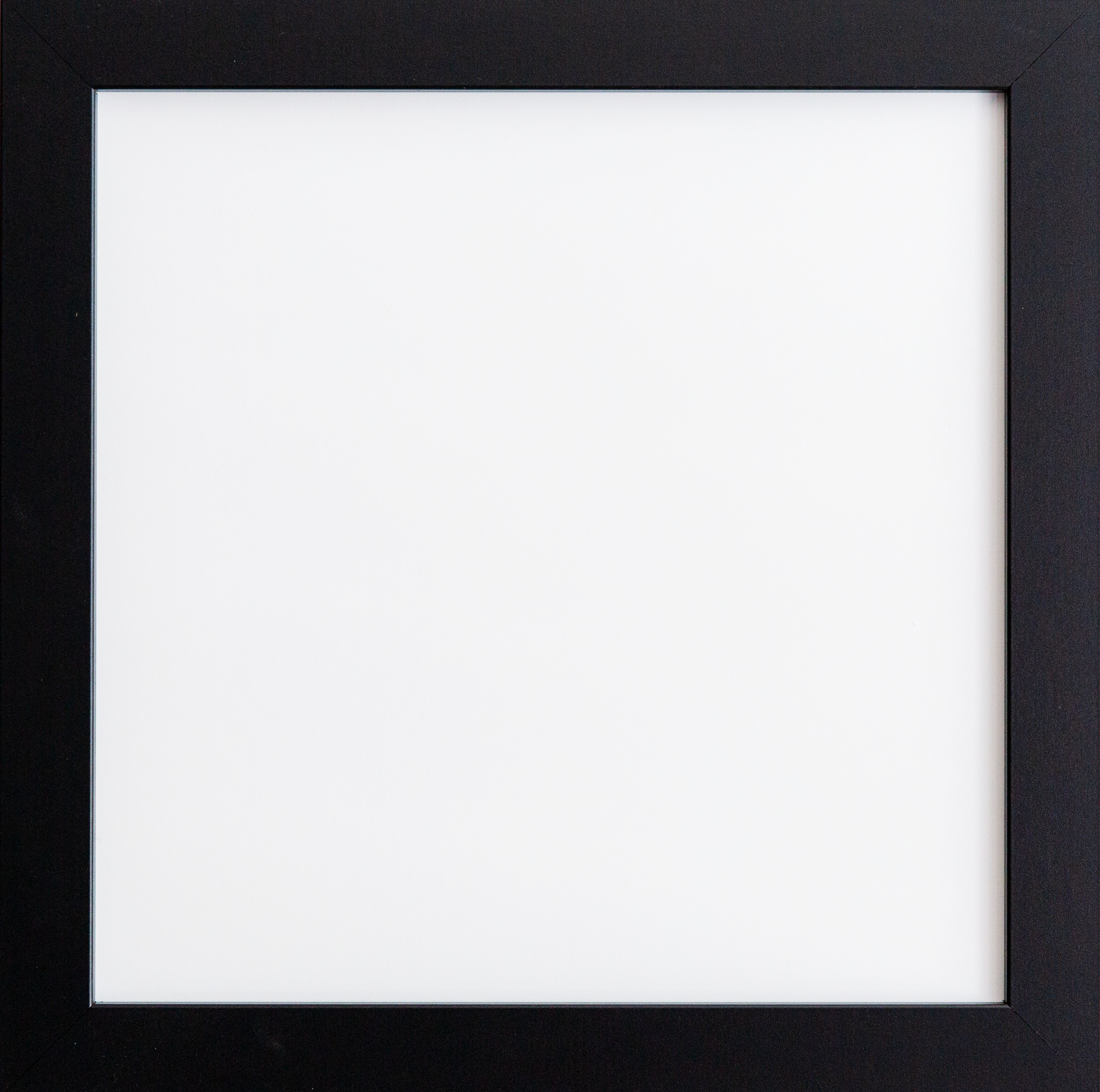 Black picture frame on a white background
