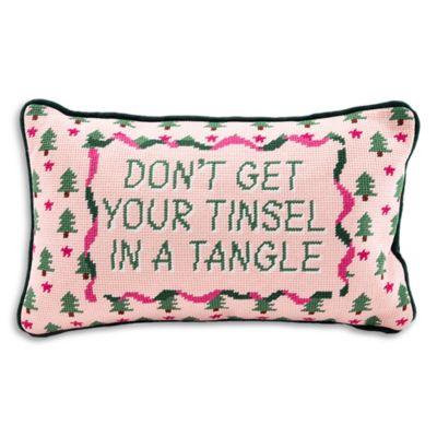Tinsel in a Tangle Needlepoint Pillow