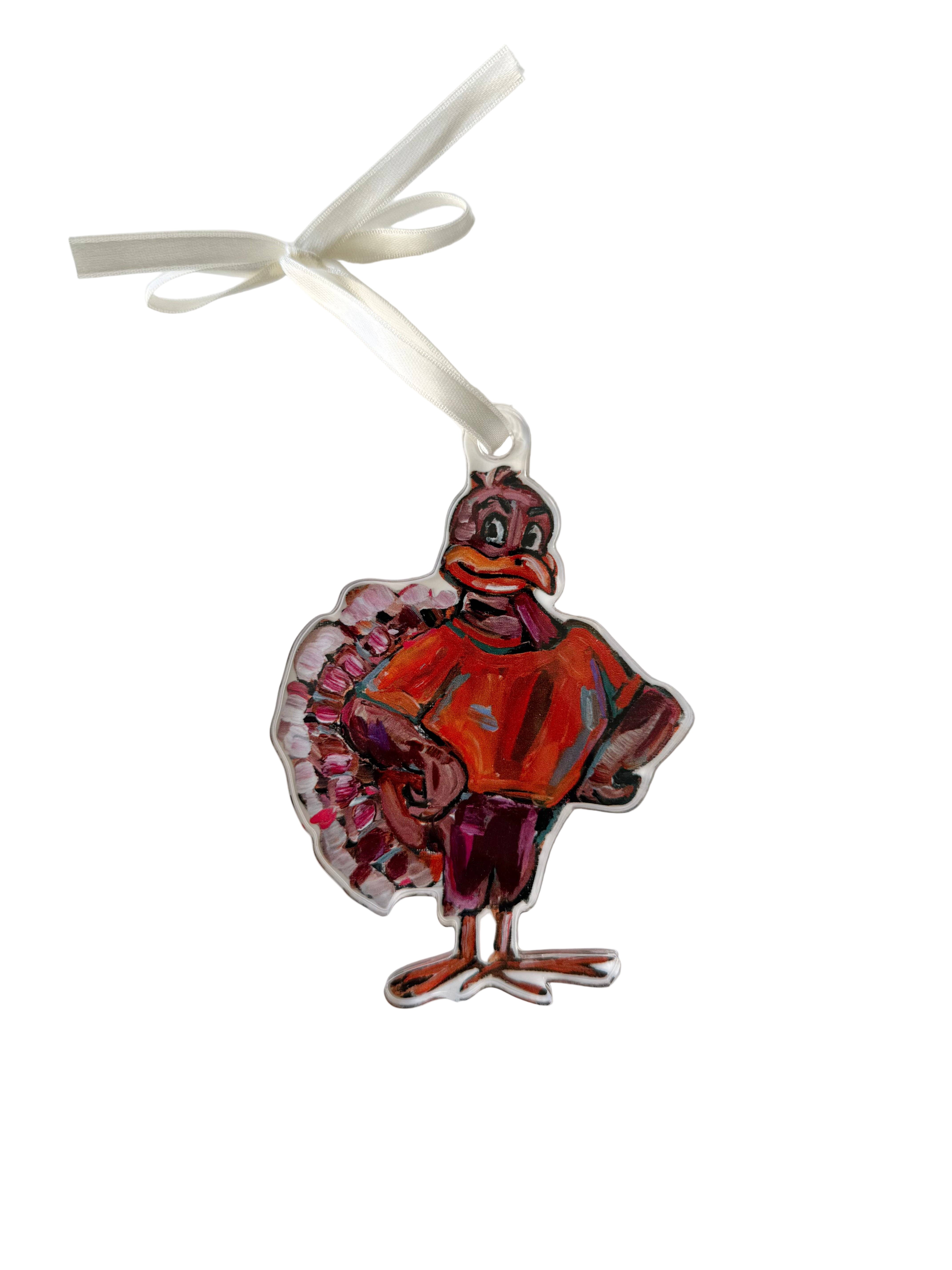 Turkey Bird Virginia Tech Acrylic Ornament