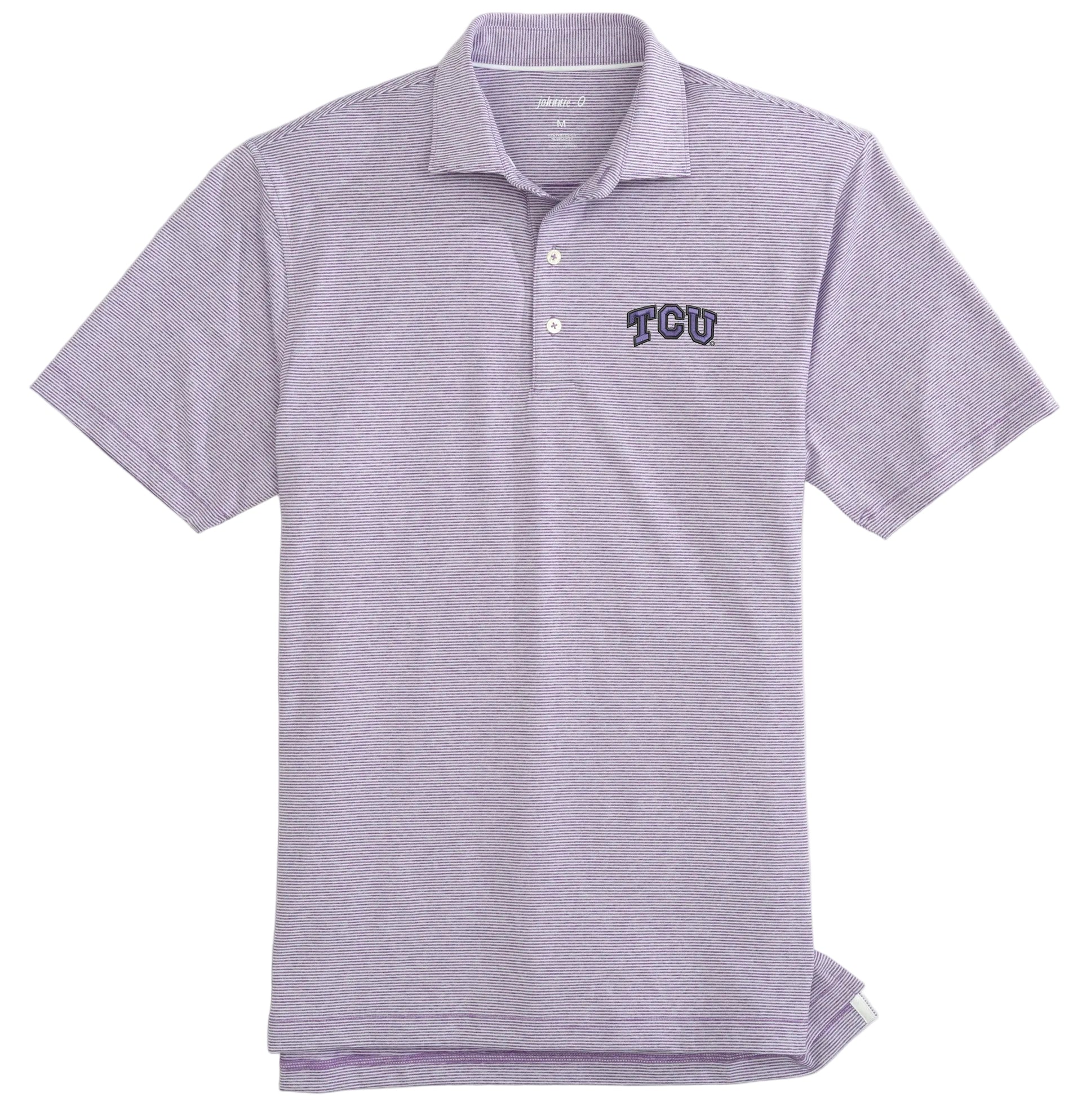 TCU Lyndon Striped Polo