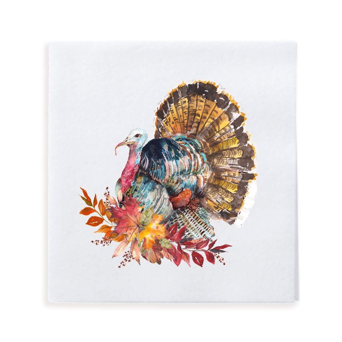 Watercolor Thanksgiving Turkey Cocktail Napkins