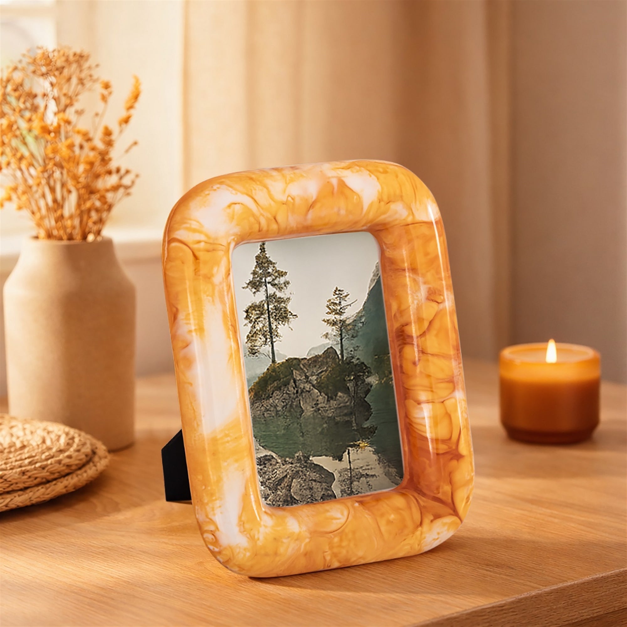 Orange Resin Frame - 4x6