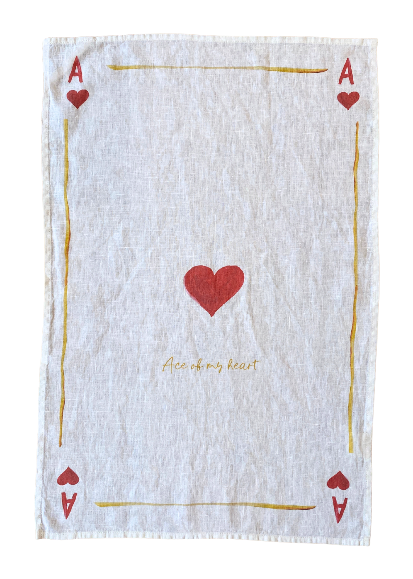 Ace of My Heart - Linen Teatowel