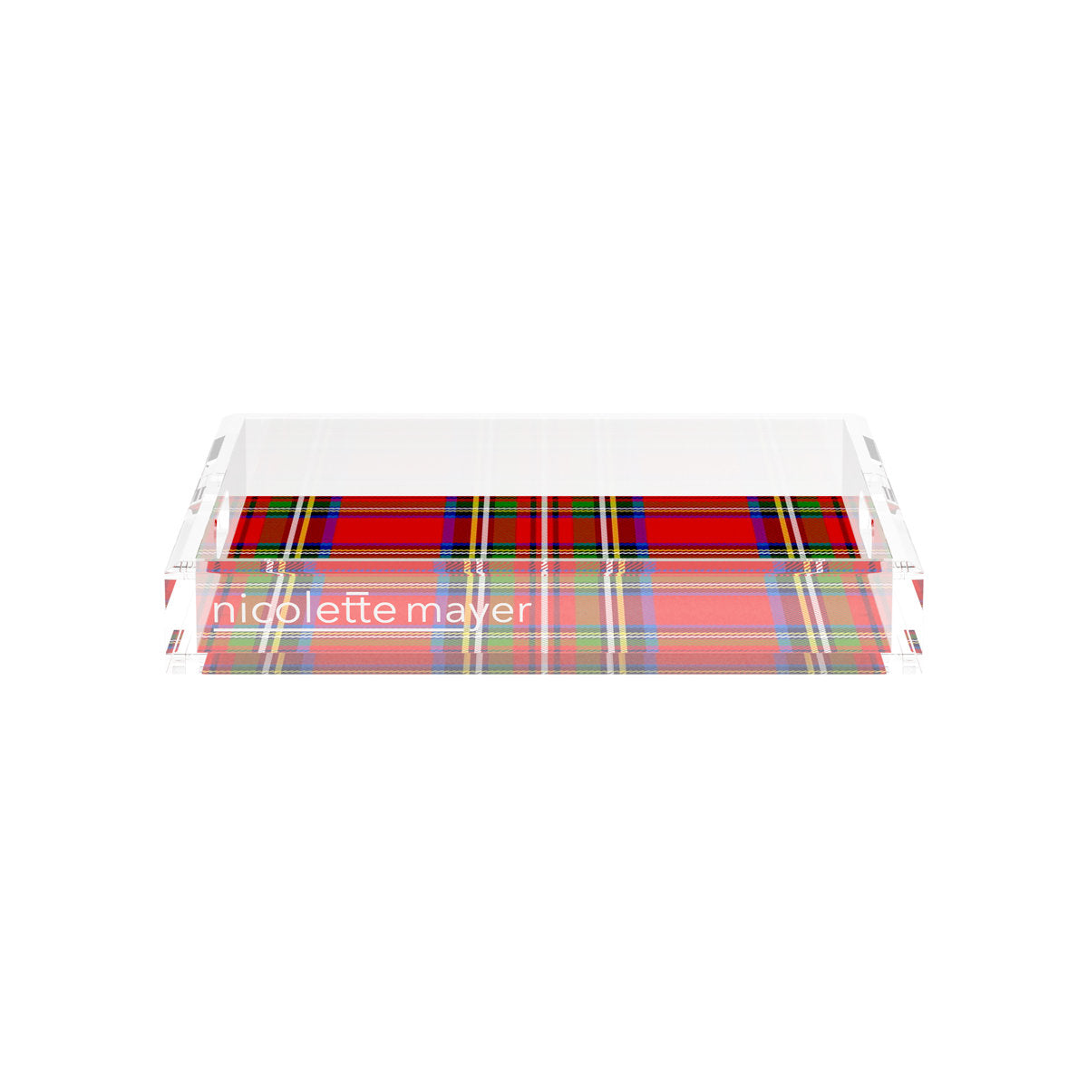 Christmas Tartan Red Large Tray