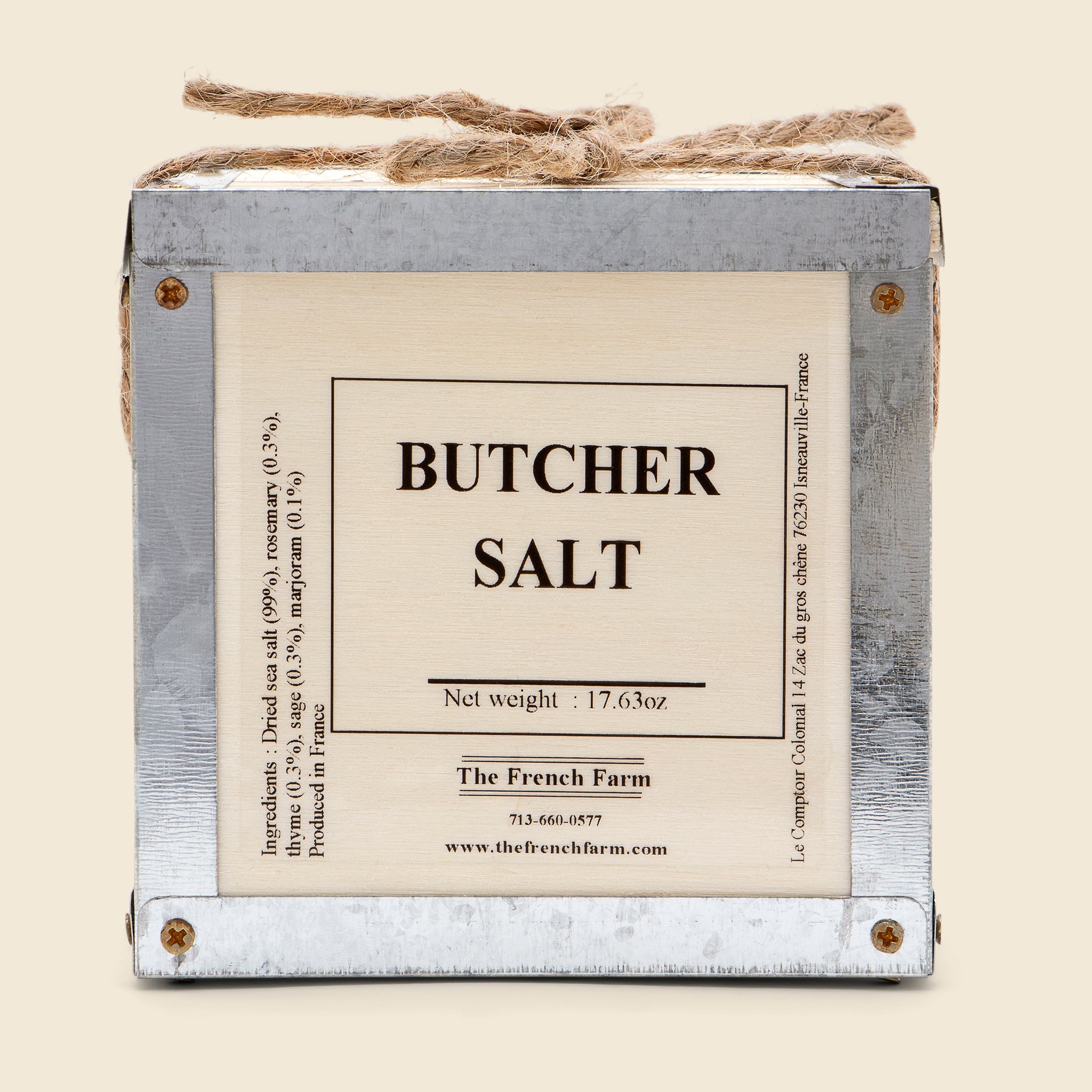 French Farm Collection Butcher Salt Box 17.6oz