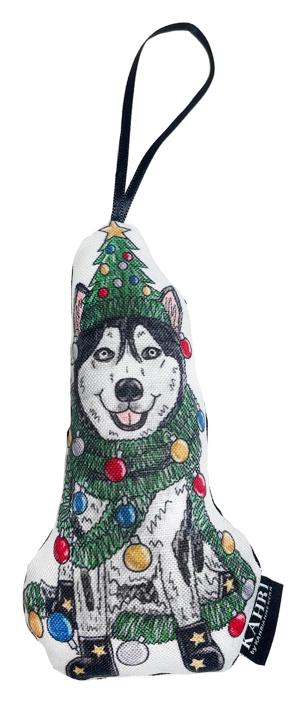 Holiday Husky Dog Ornament
