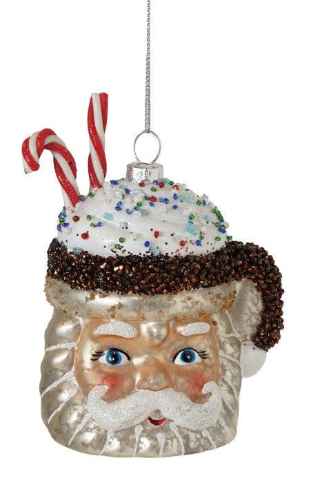 Santa Hot Chocolate Mug Ornament