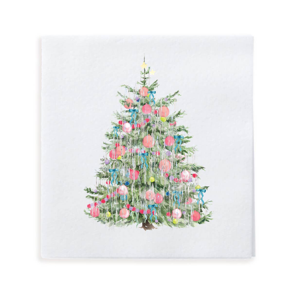 Tinsel Christmas Tree Cocktail Napkins