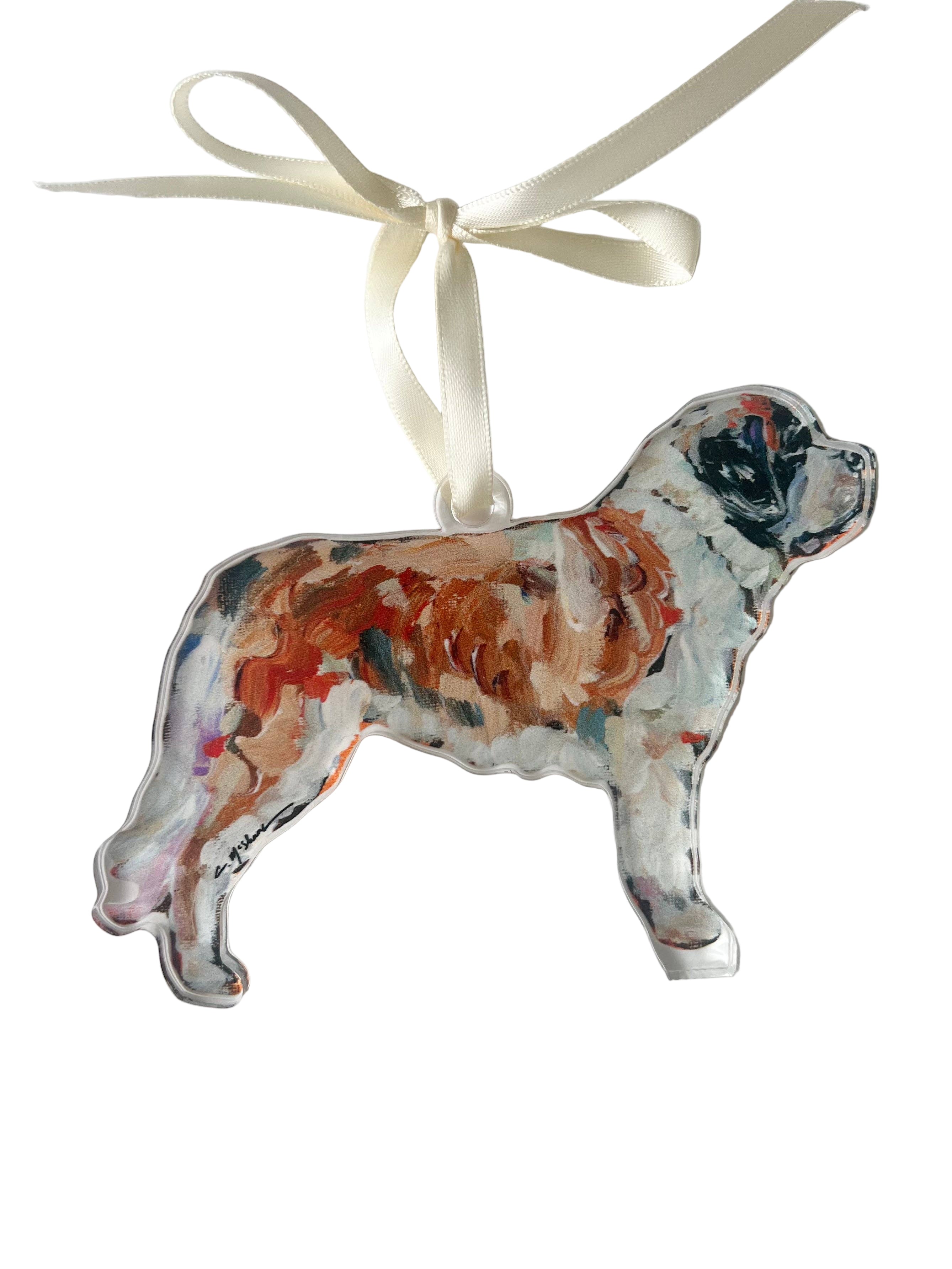 Saint Bernard Acrylic Ornament