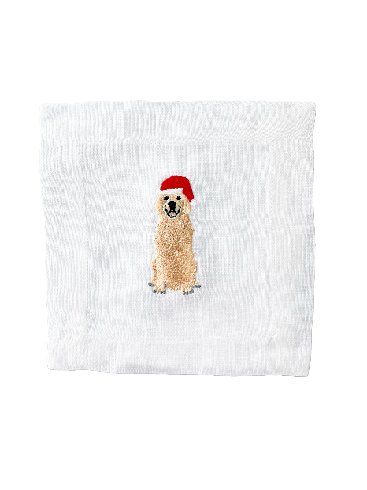 Cocktail Napkins - Santa Golden Retriever