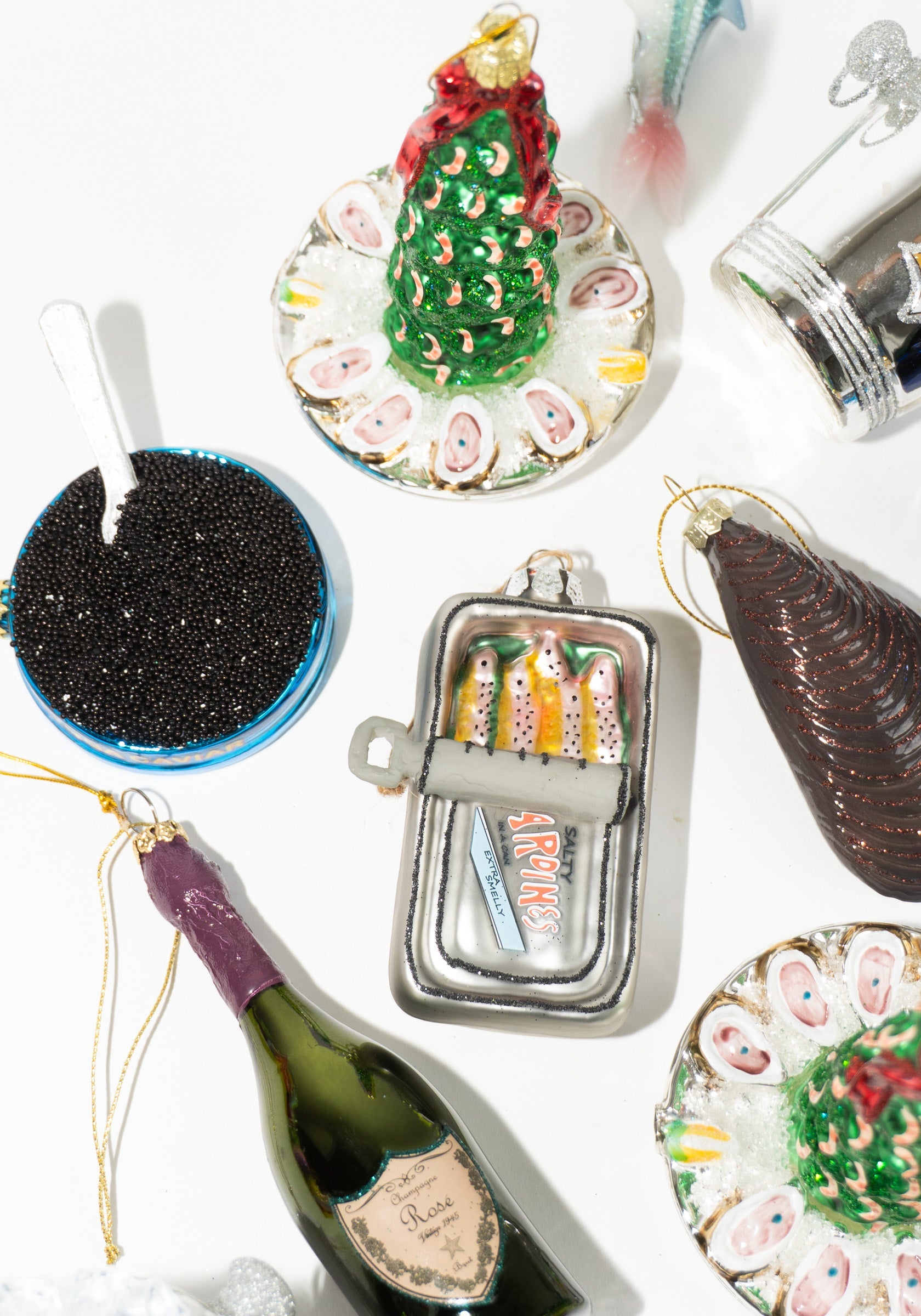 Retro Shrimp Cocktail Party Tree Ornaments