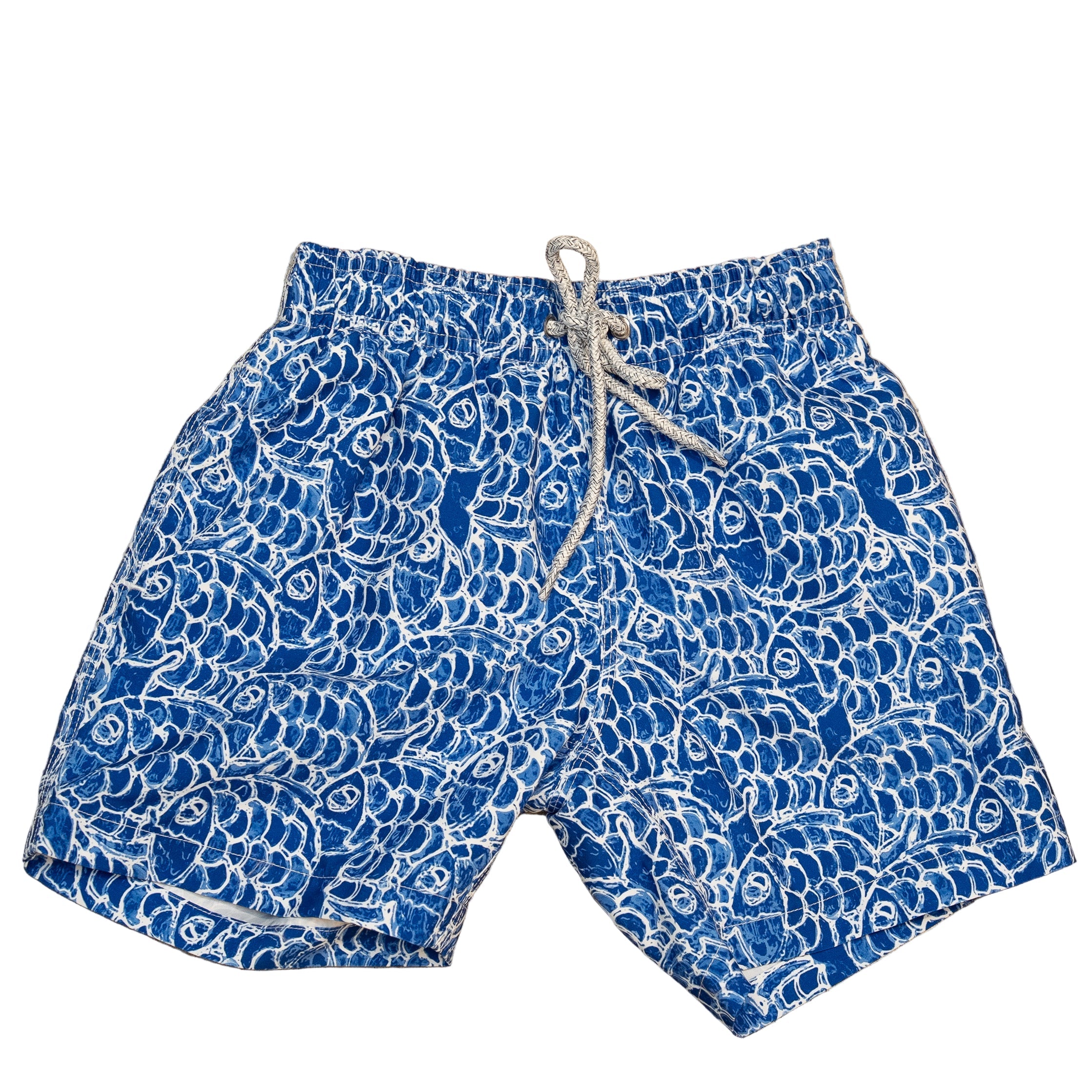 Boys Abstract Fish Swim Trunks