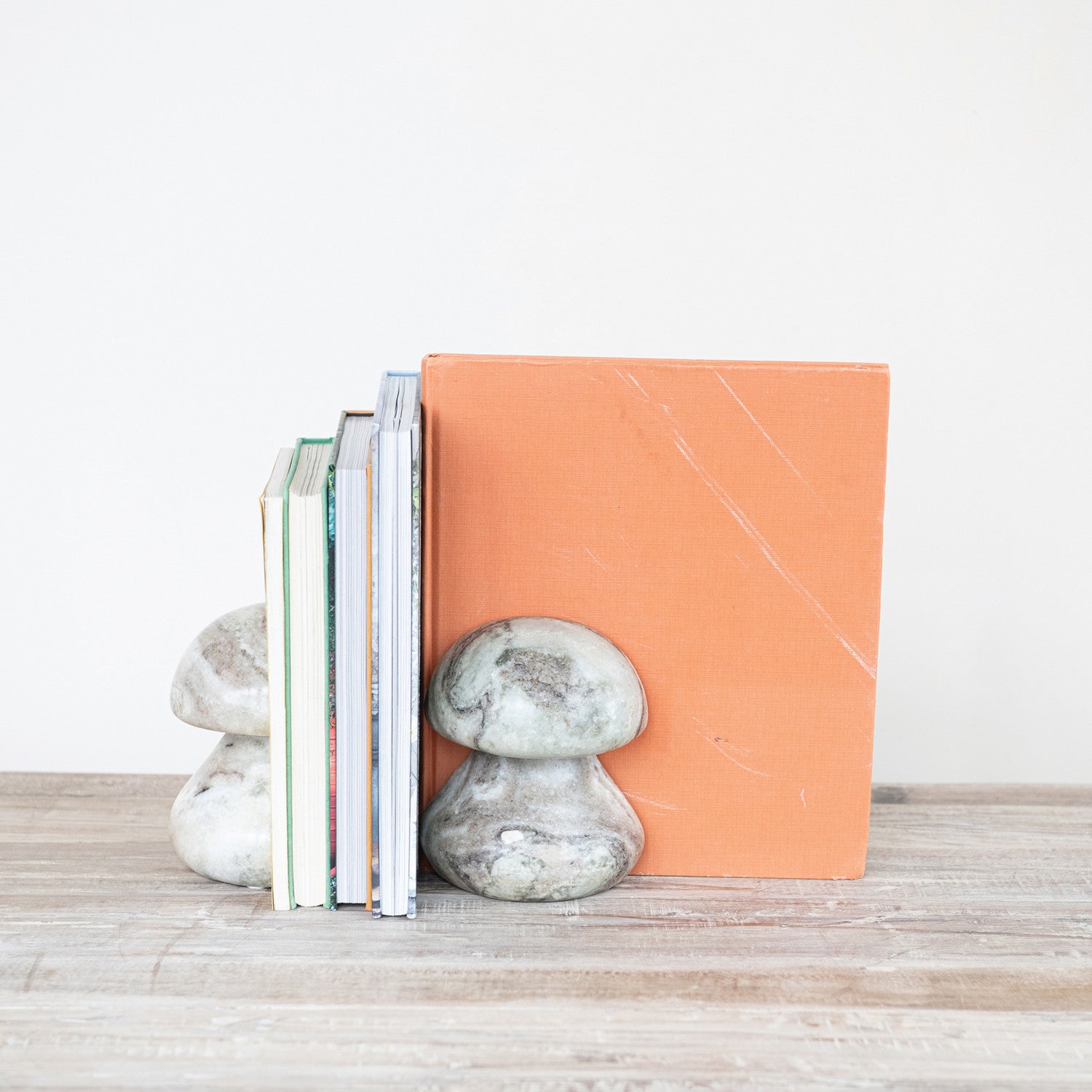Marble Mushroom Bookends