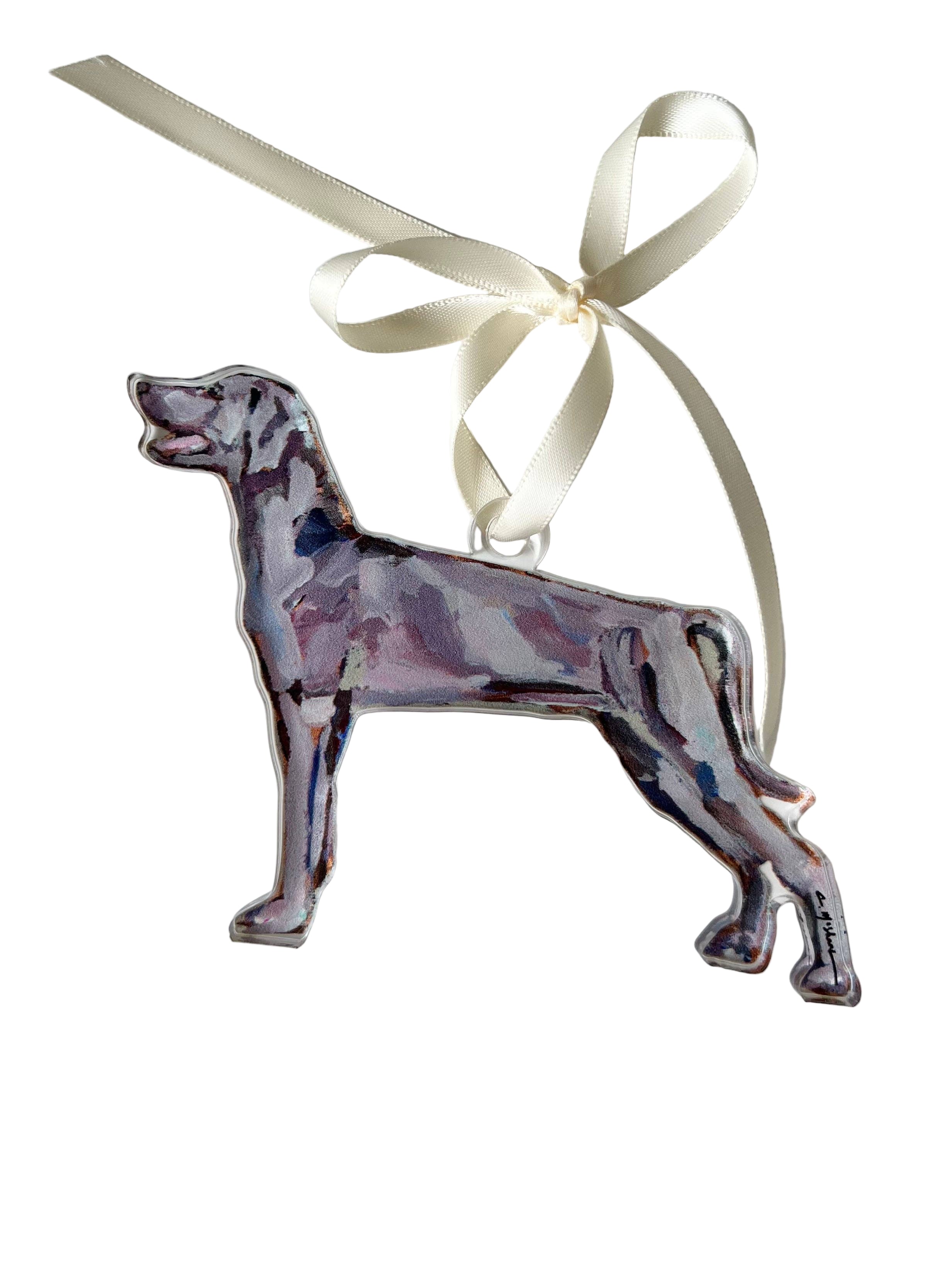 Weimaraner Acrylic Ornament