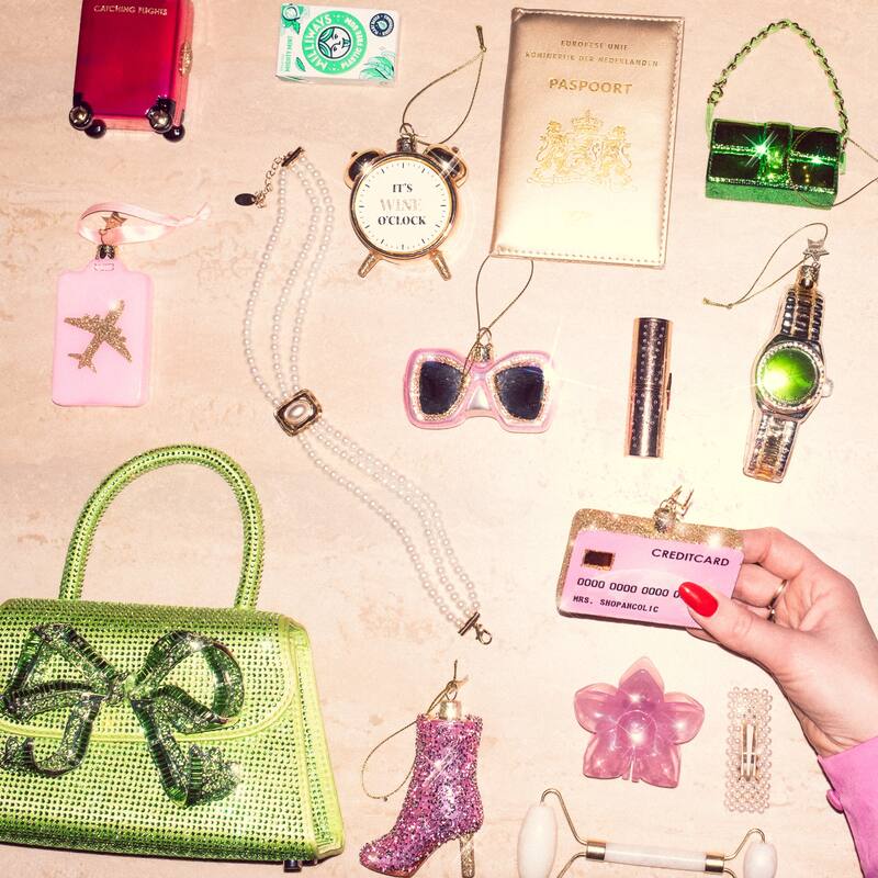 Silver/Gold Watch with Green Ornament