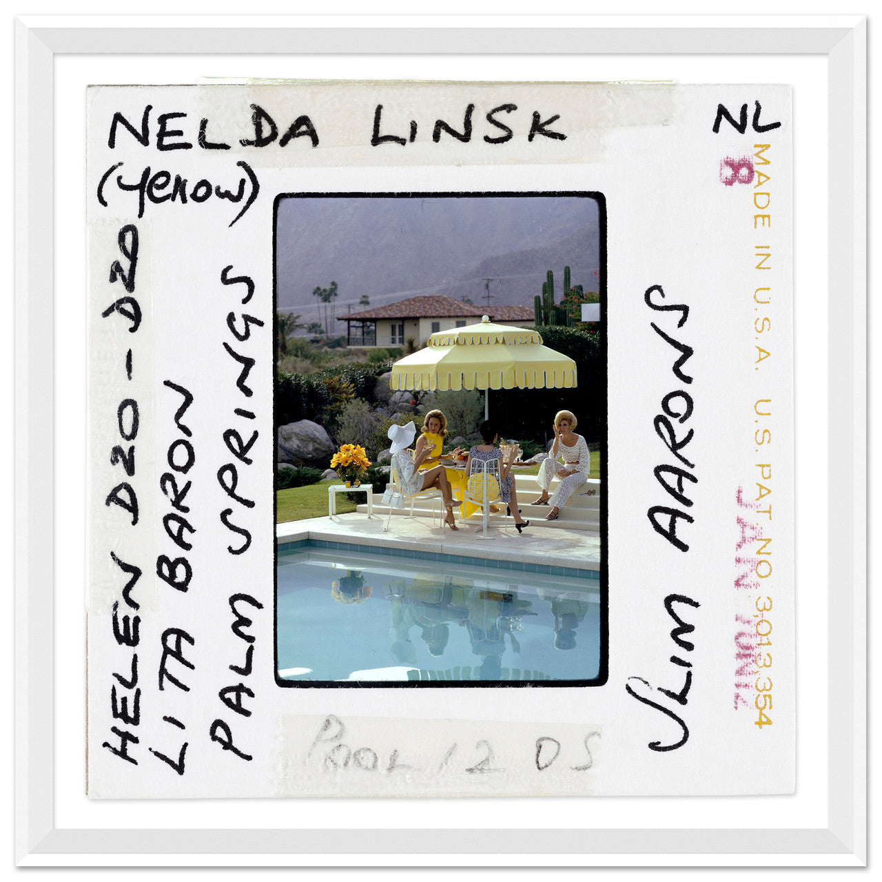 "Nelda and Friends - Slide" by Slim Aarons, January 1, 1970 - Palm Springs, California, USA