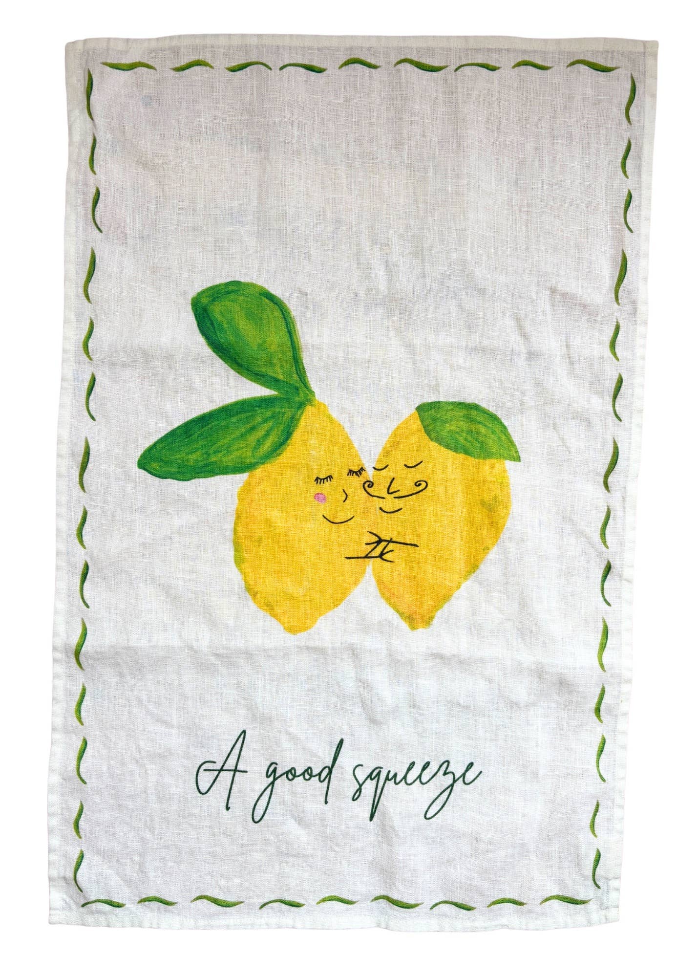 A Good Squeeze! Lemon Linen Teatowel