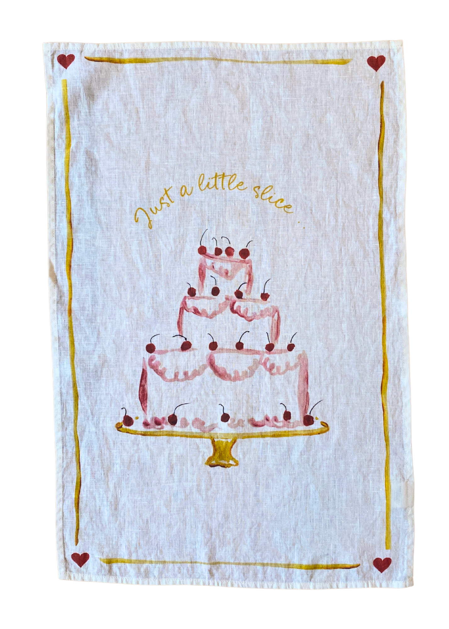 Just A Little Slice Linen Teatowel