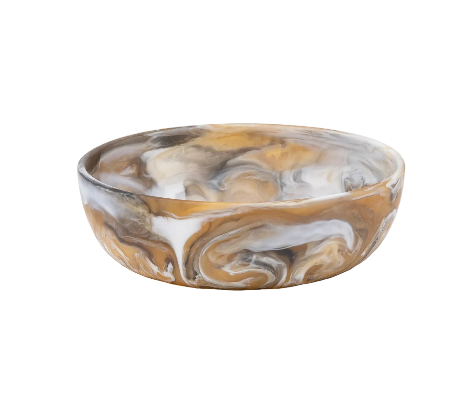 Marbled ceramic bowl on a white background