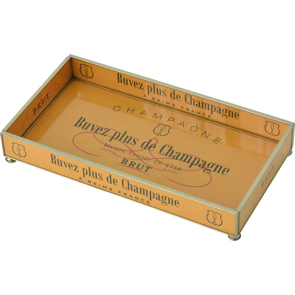 Orange Brut Glass Tray