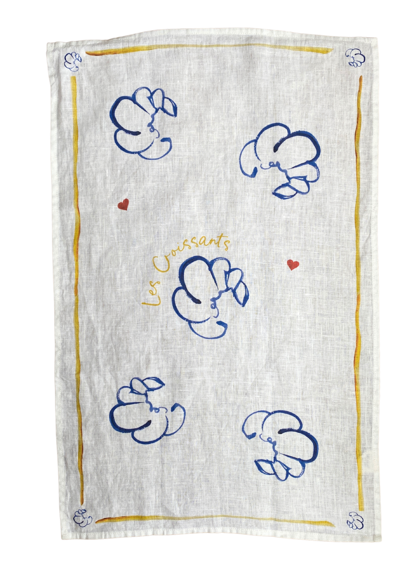 Les Croissants - Linen Teatowel