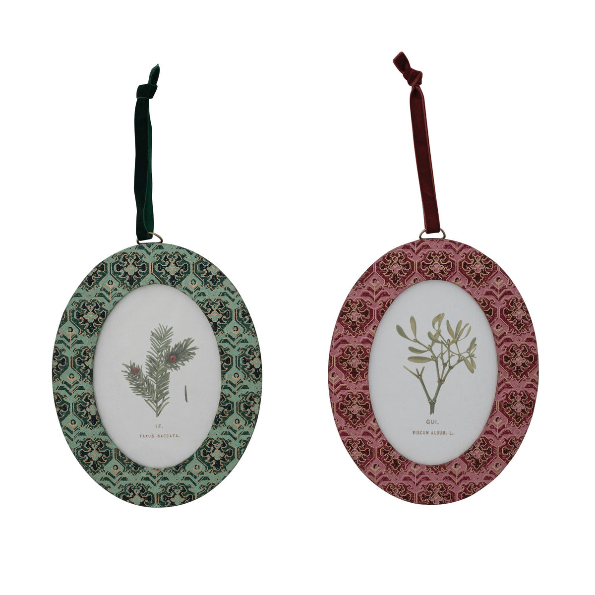 Photo Frame Ornament with Velvet Ribbon Hanger