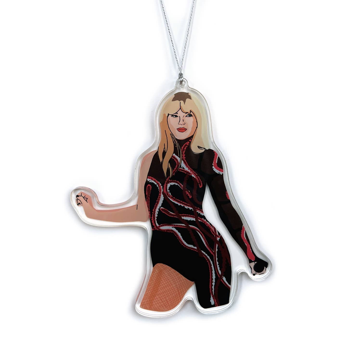 Taylor Swift Black and Red Outfit Ornament