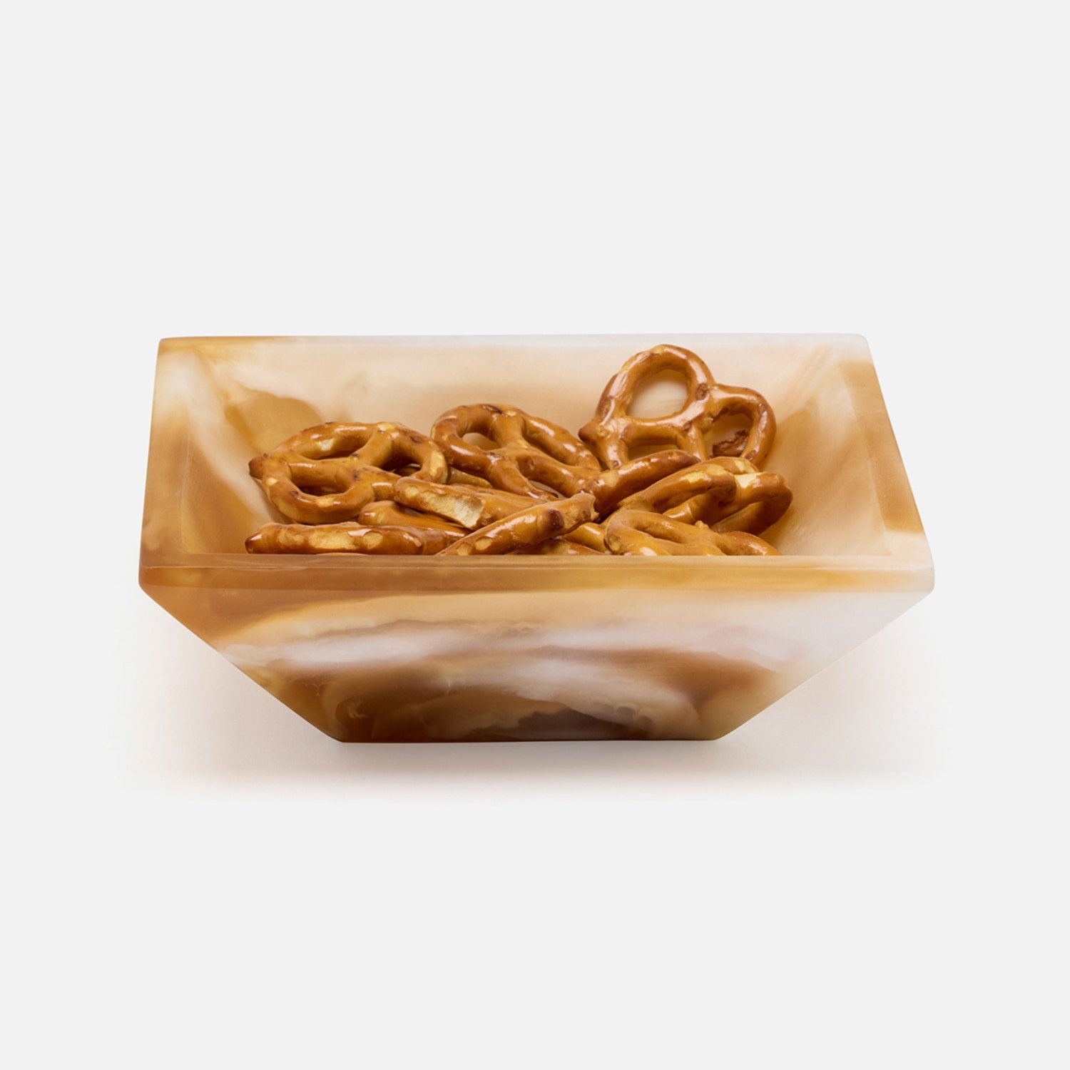 HUGO Black/Tan Swirled Serving Bowl Resin Large