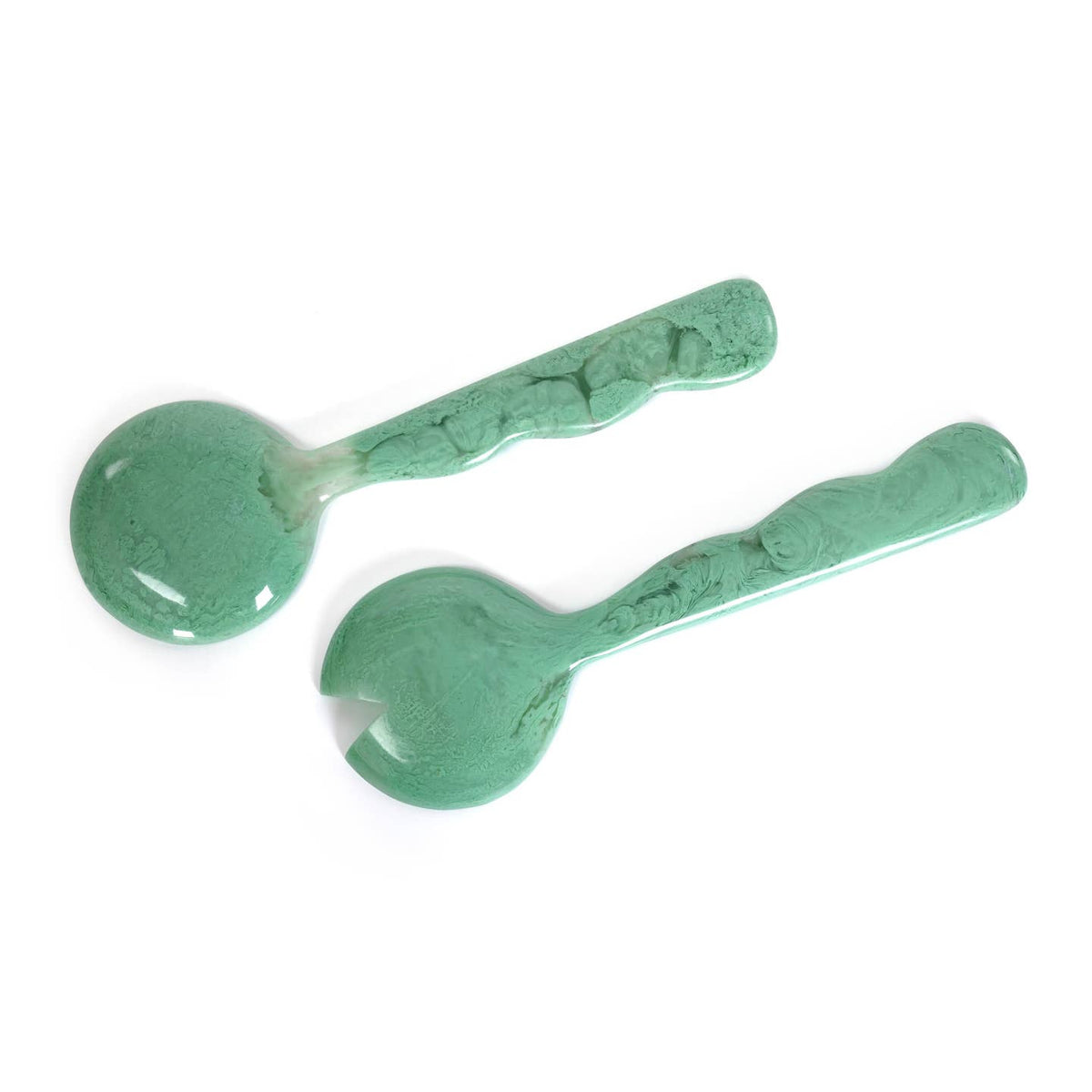 Resin Salad Servers - Green