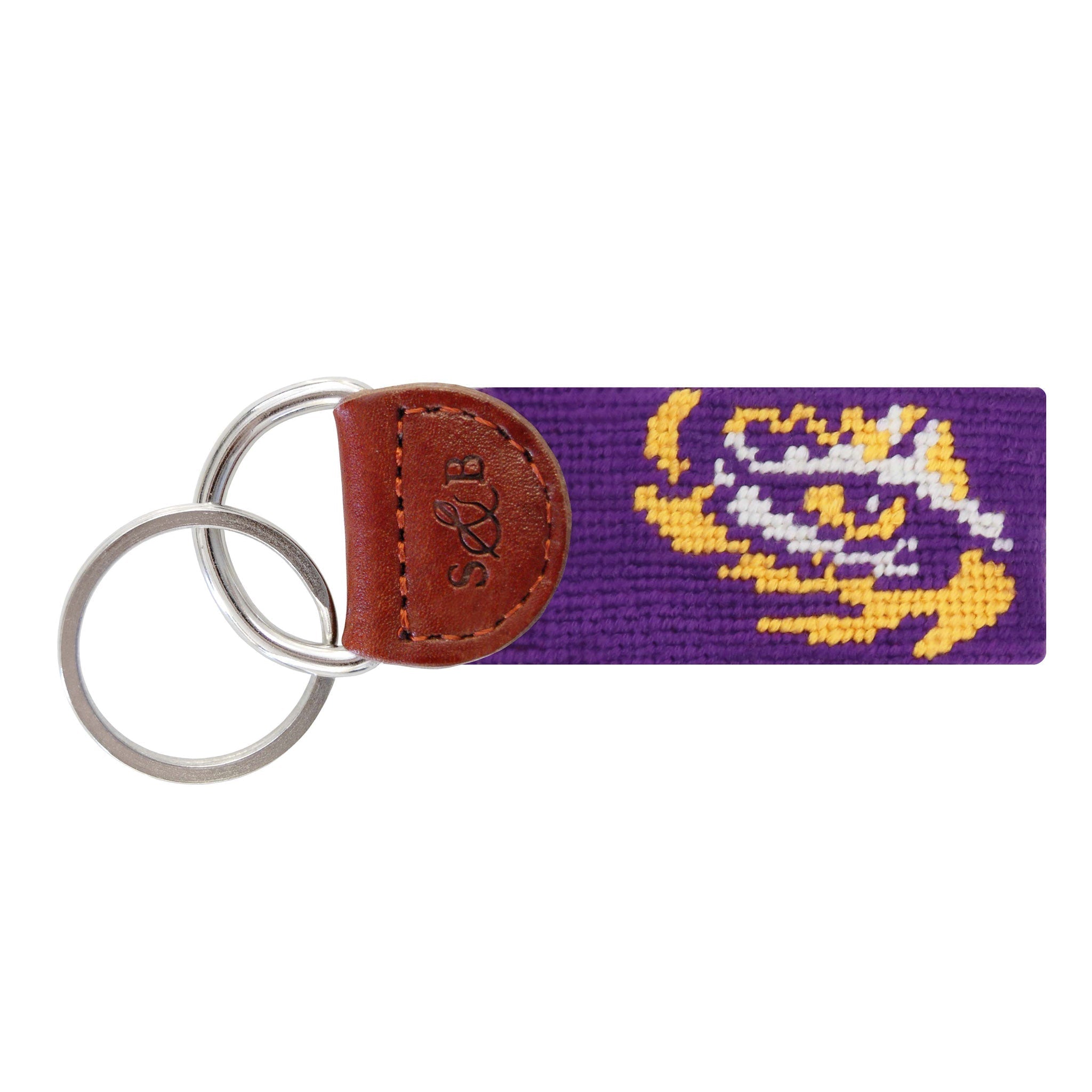 LSU Tiger Eye Key Fob - Purple
