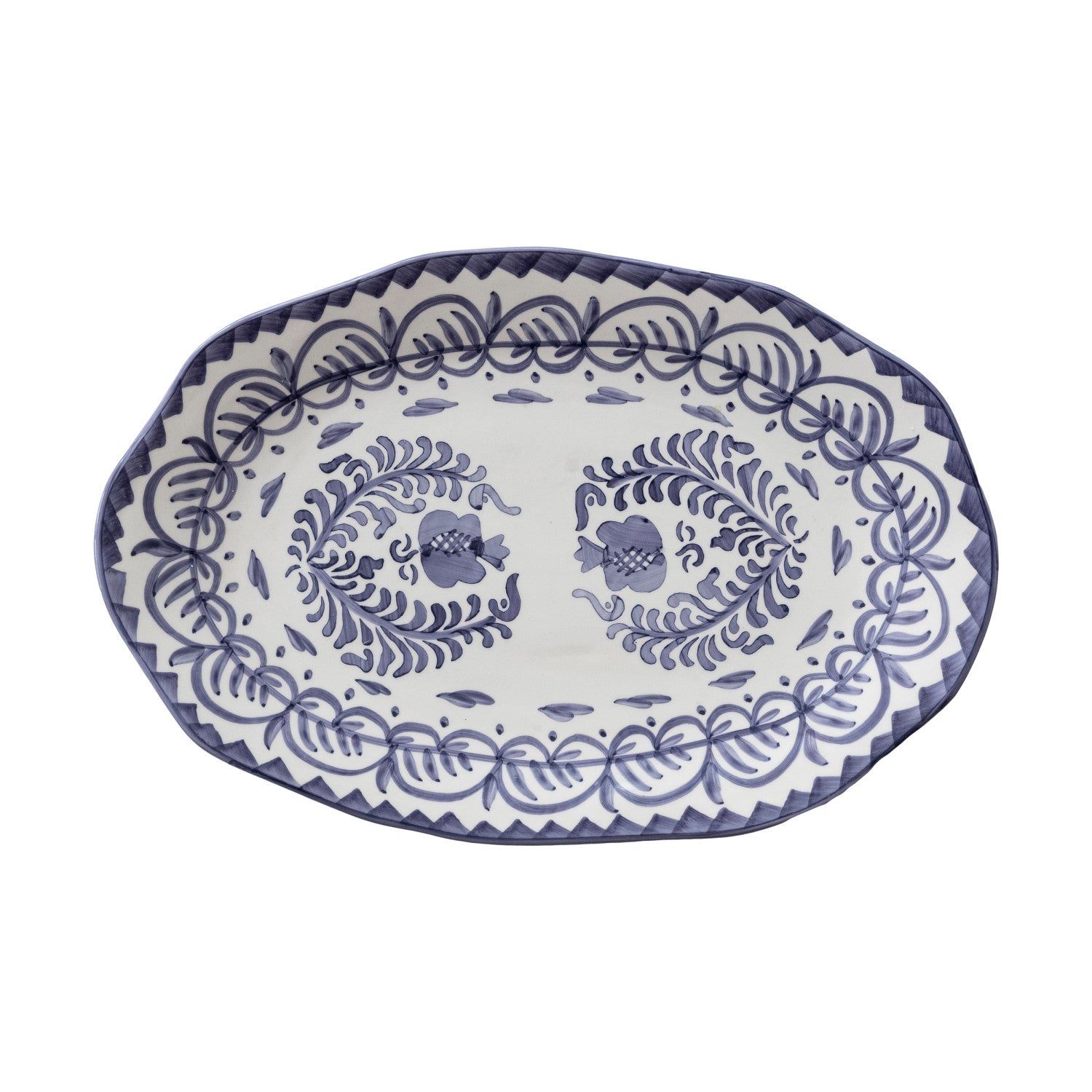 Hand-Painted Stoneware Platter