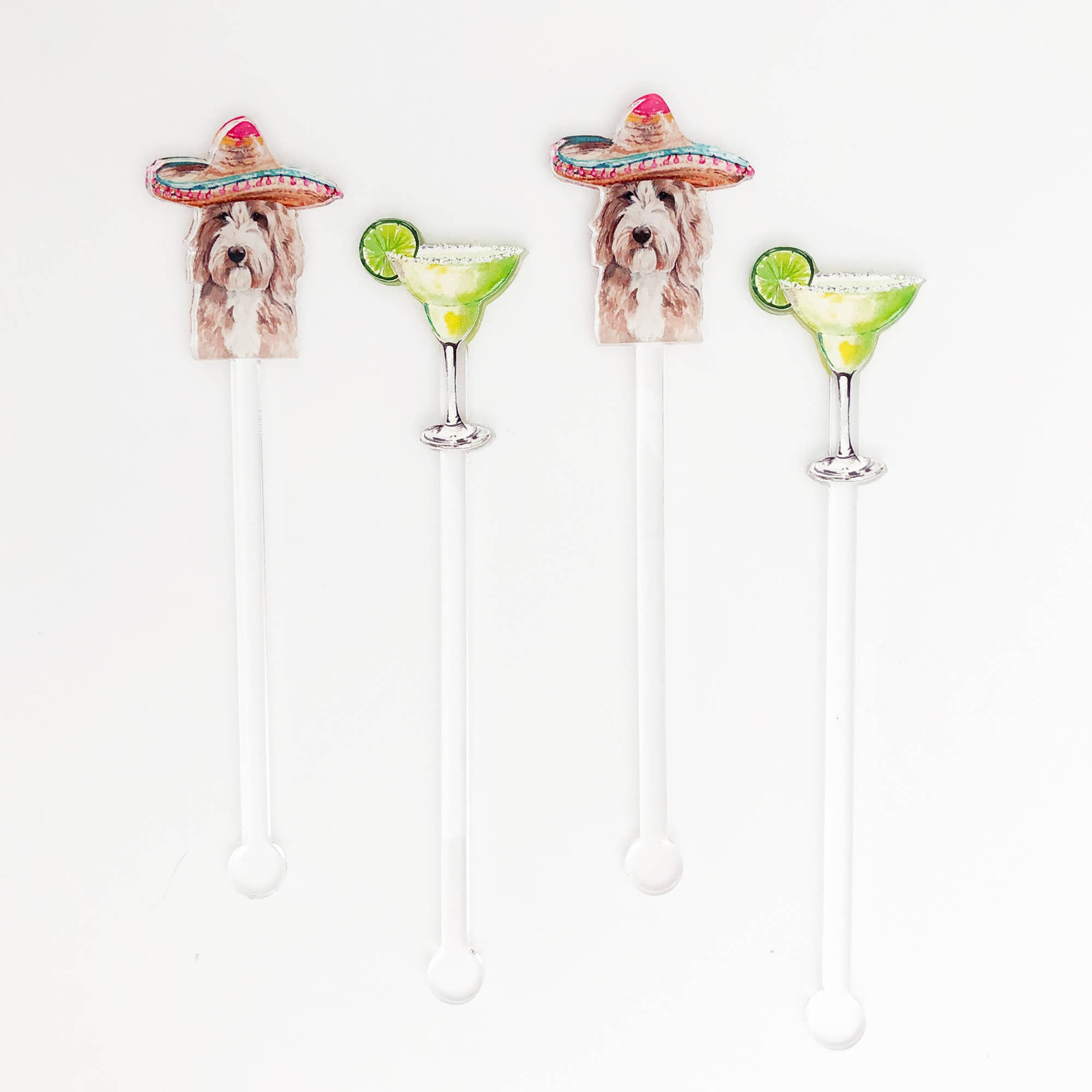 Furry Fiesta Acrylic Stir Sticks