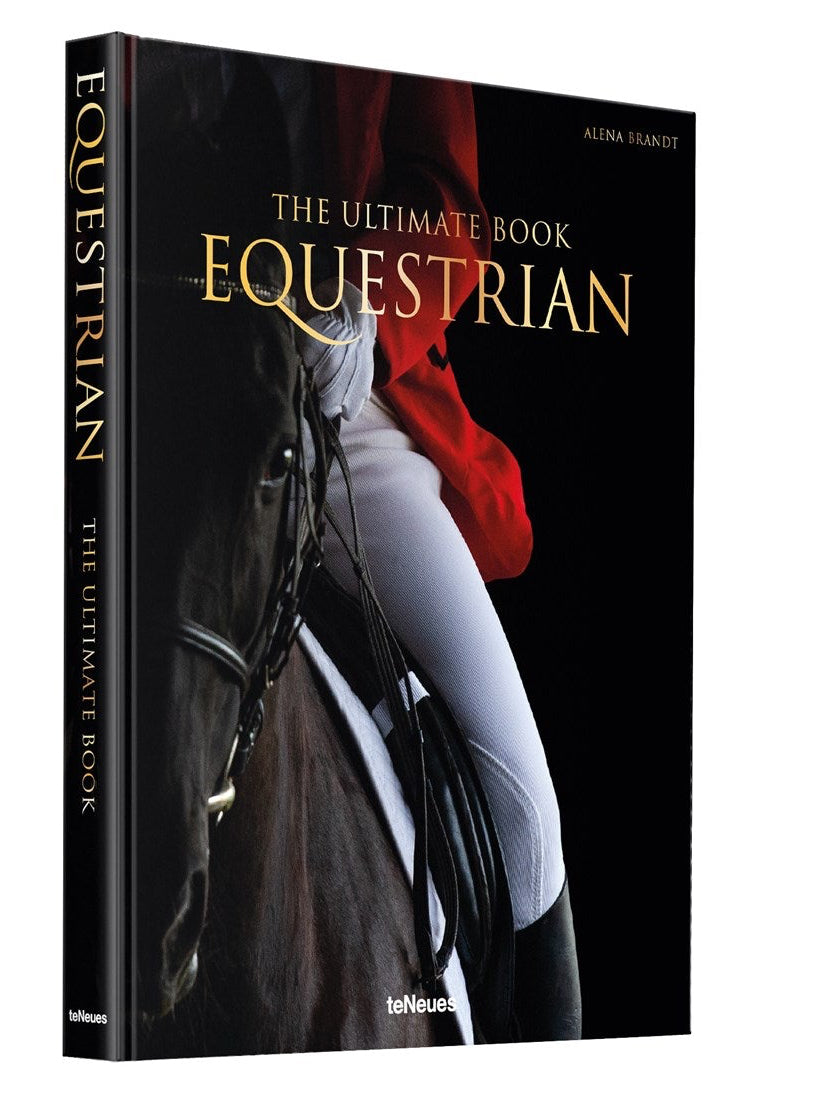 Book titled 'The Ultimate Book Equestrian' with a horse and rider on the cover.