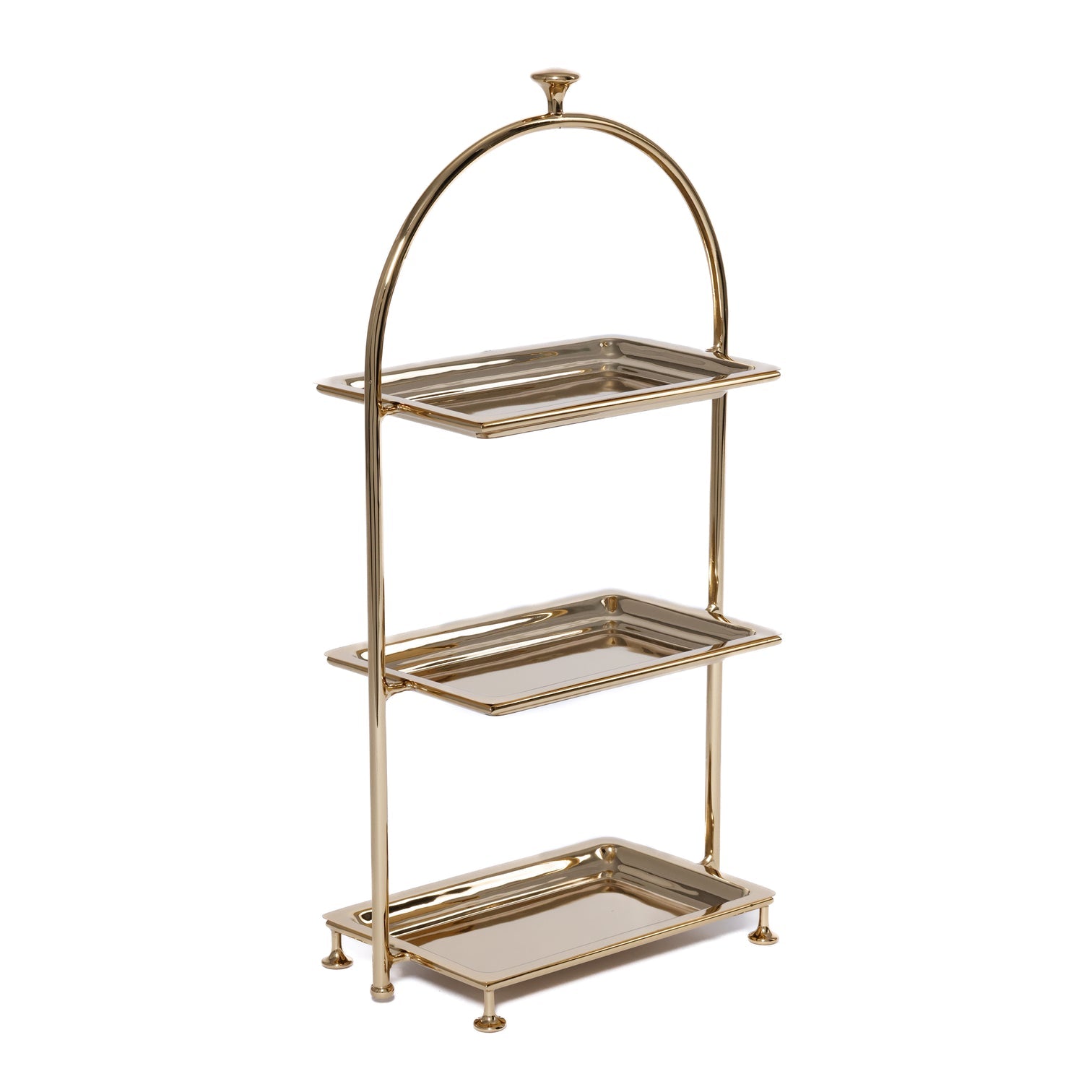 High Tea 3-Tier Stand-Polished Gold