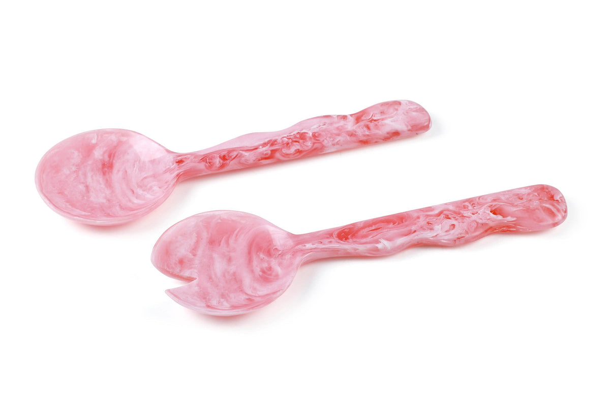 Resin Salad Servers - Pink