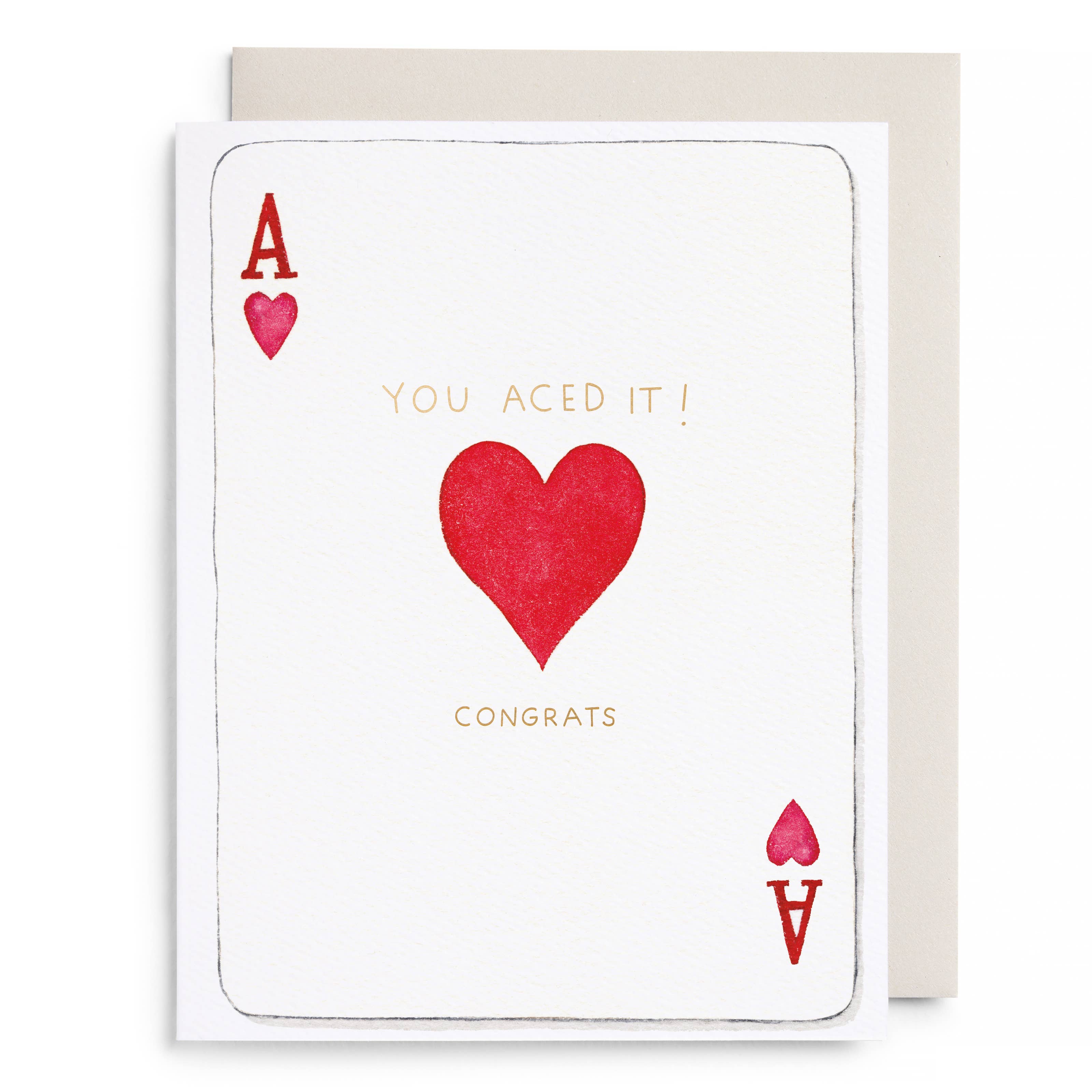 Aced it Congrats Card