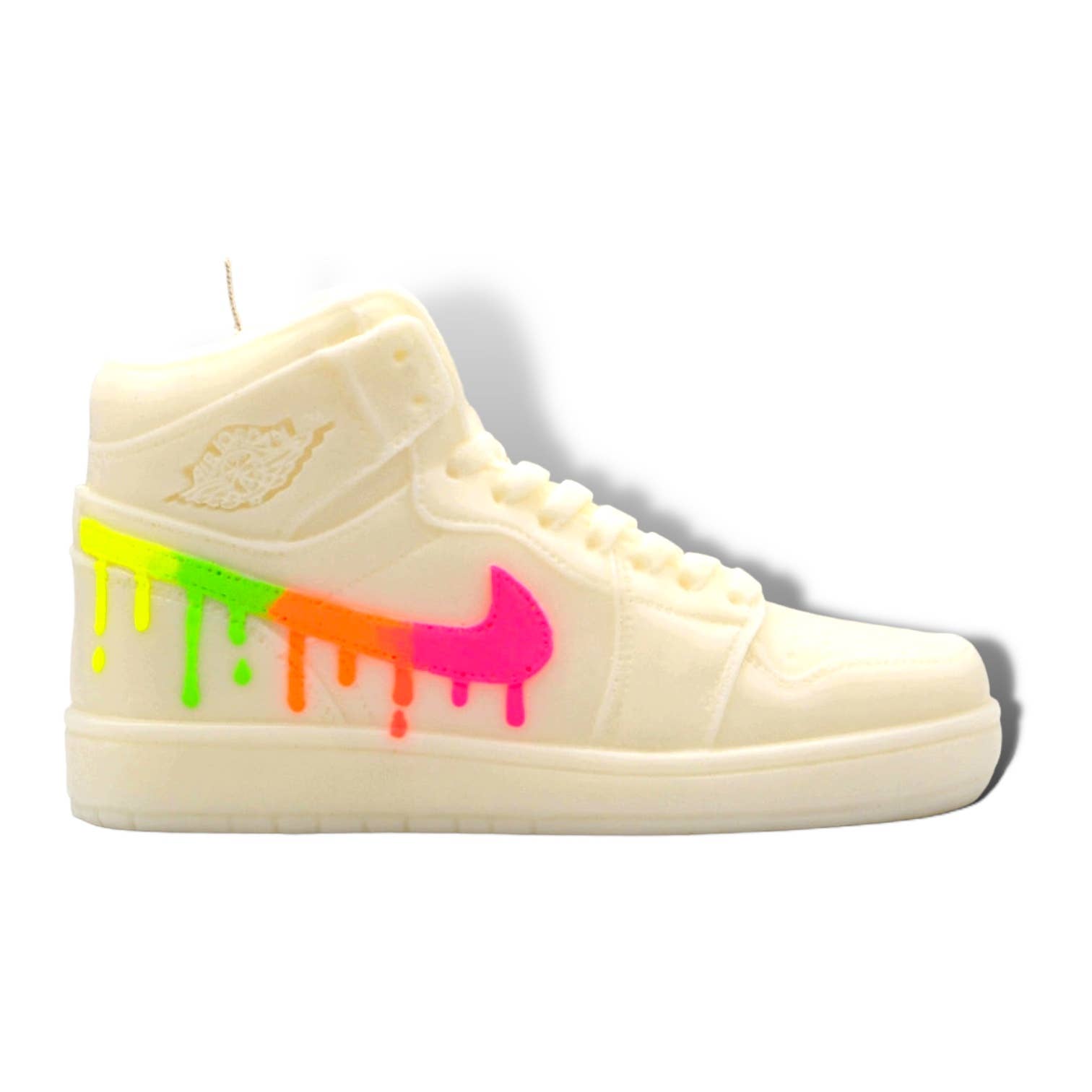 Don’t Drip Candle White & Neon