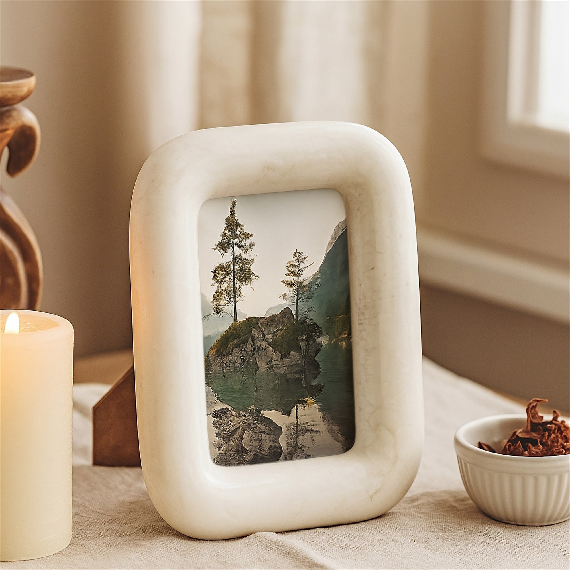 White Resin Frame - 4 x 6