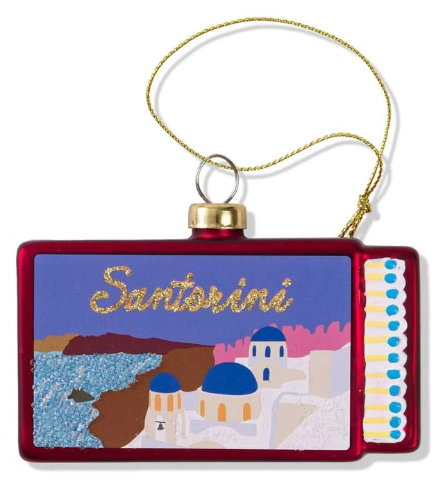 Santorini Matchbook Ornament