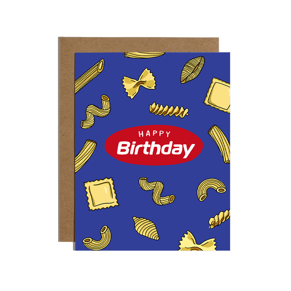 Pasta Birthday Card