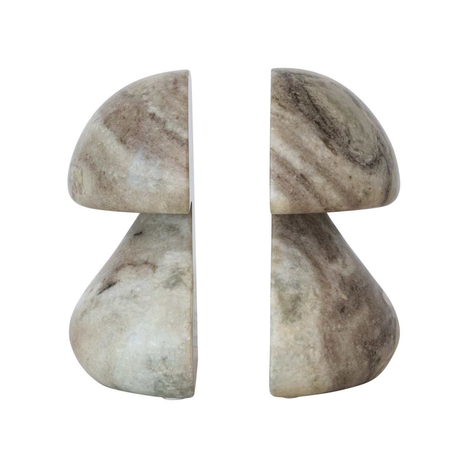 Marble Mushroom Bookends